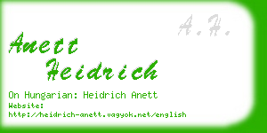 anett heidrich business card